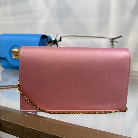 Versace crystal Medusa pink satin Clutch Bag - Picture 4 of 6